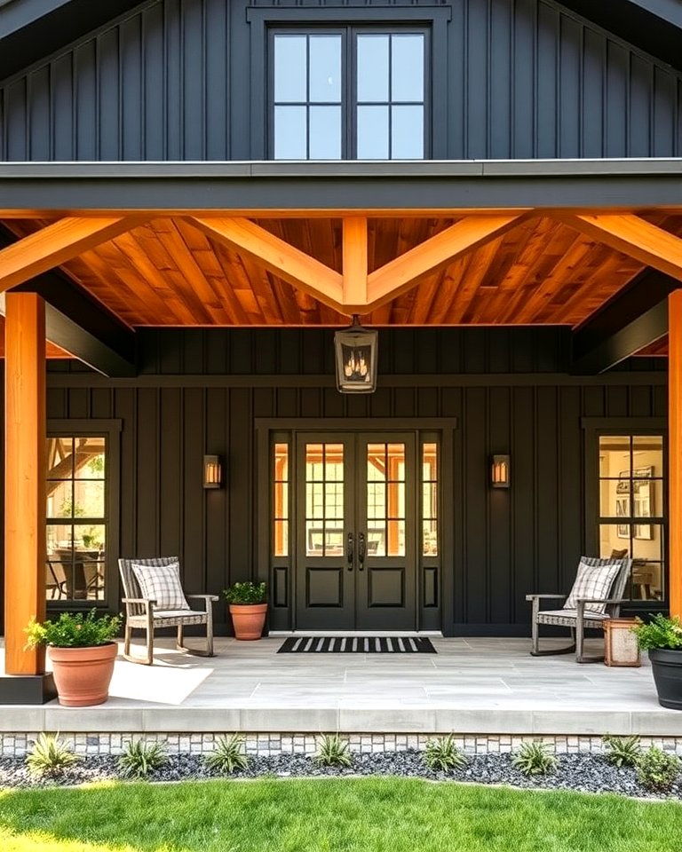 25 Black Modern Farmhouse Exterior Design Ideas
