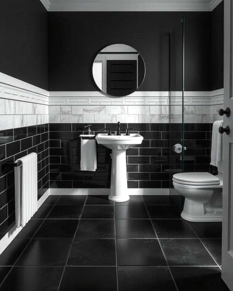 20 Bathroom With Black Fixtures Design Ideas