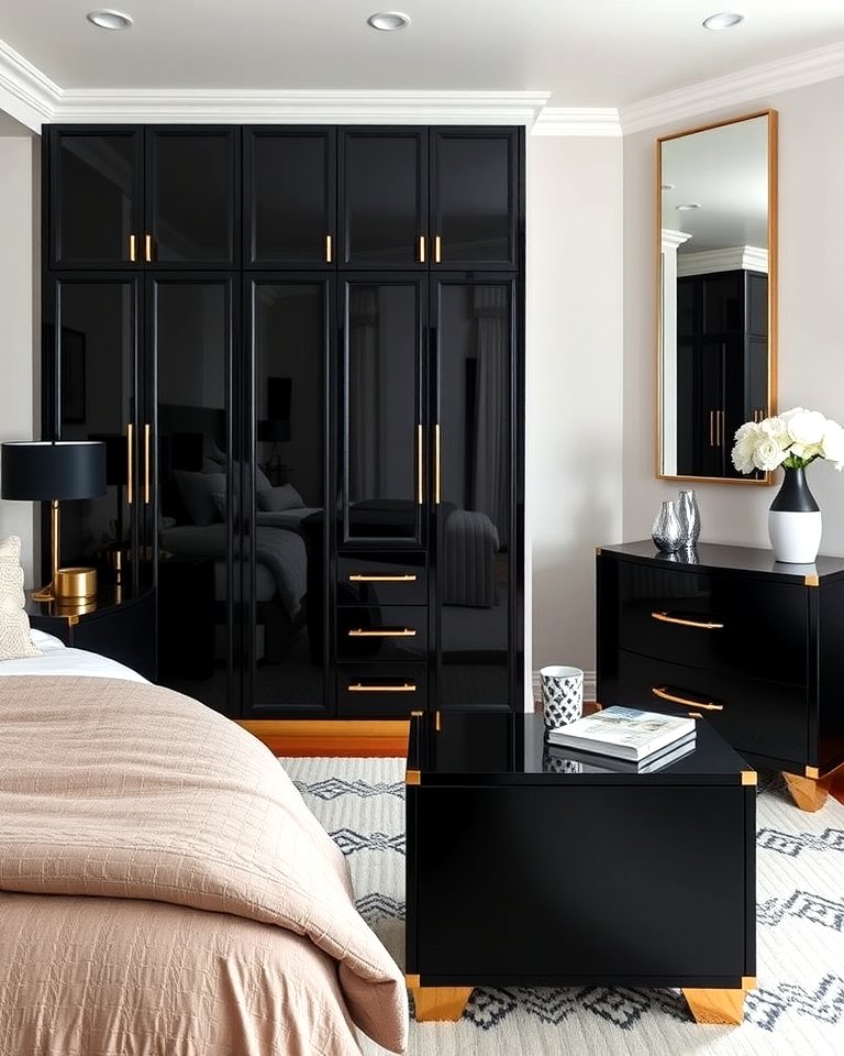 25 Stunning Black and Gold Bedroom Design Ideas