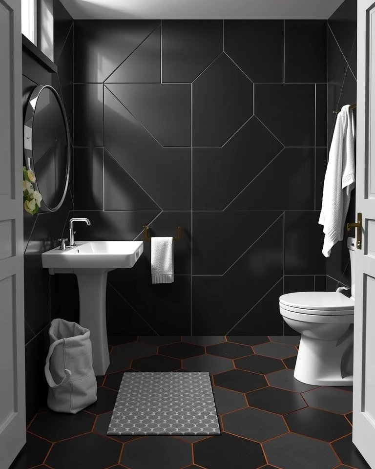 25 Black Floor Bathroom Ideas for a Bold Look
