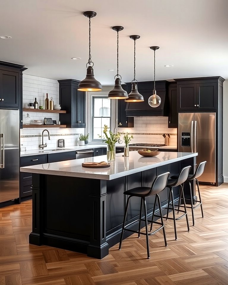 25 Sleek Black Kitchen Island Ideas for a Modern Kitchen