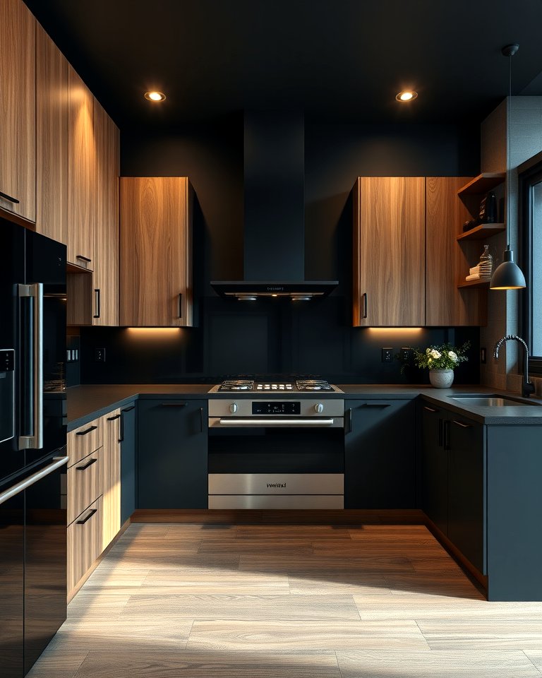 25 Black House With Wood Accents Ideas for a Bold Design