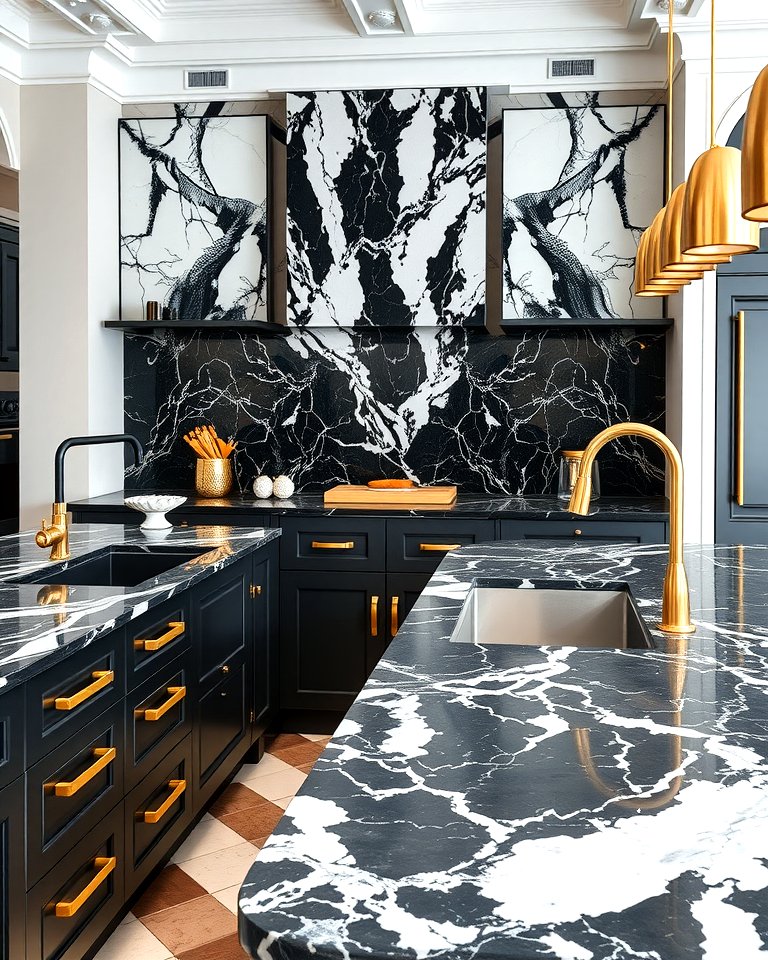 Black Python Countertop 25 Black Kitchen Countertops for a Bold Statement
