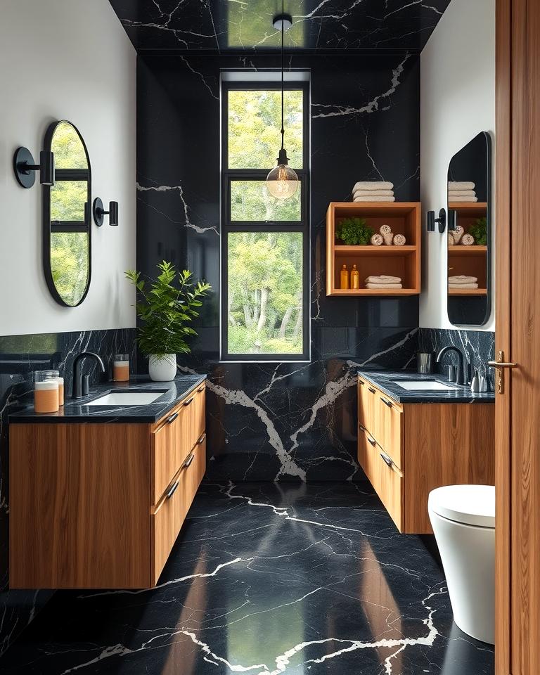 20 Black Marble Bathrooms: Luxurious Design Ideas