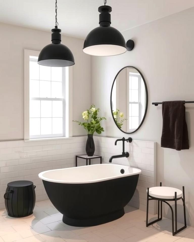 20 Bathroom With Black Fixtures Design Ideas
