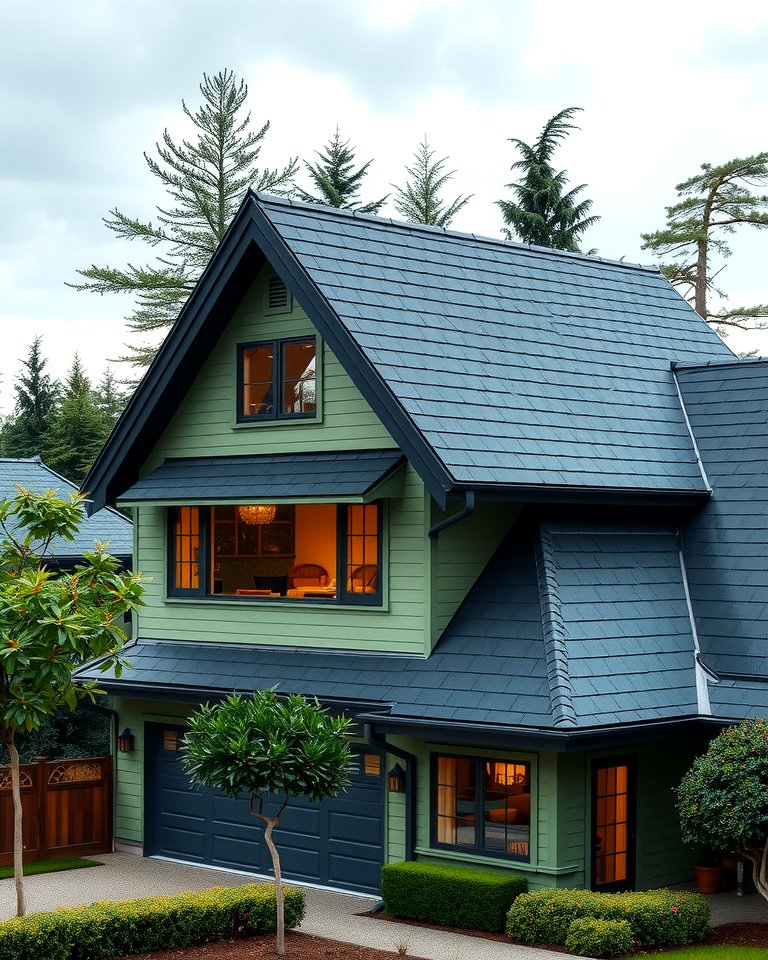 25 Forest Green House With Black Trim Ideas: Bold & Modern