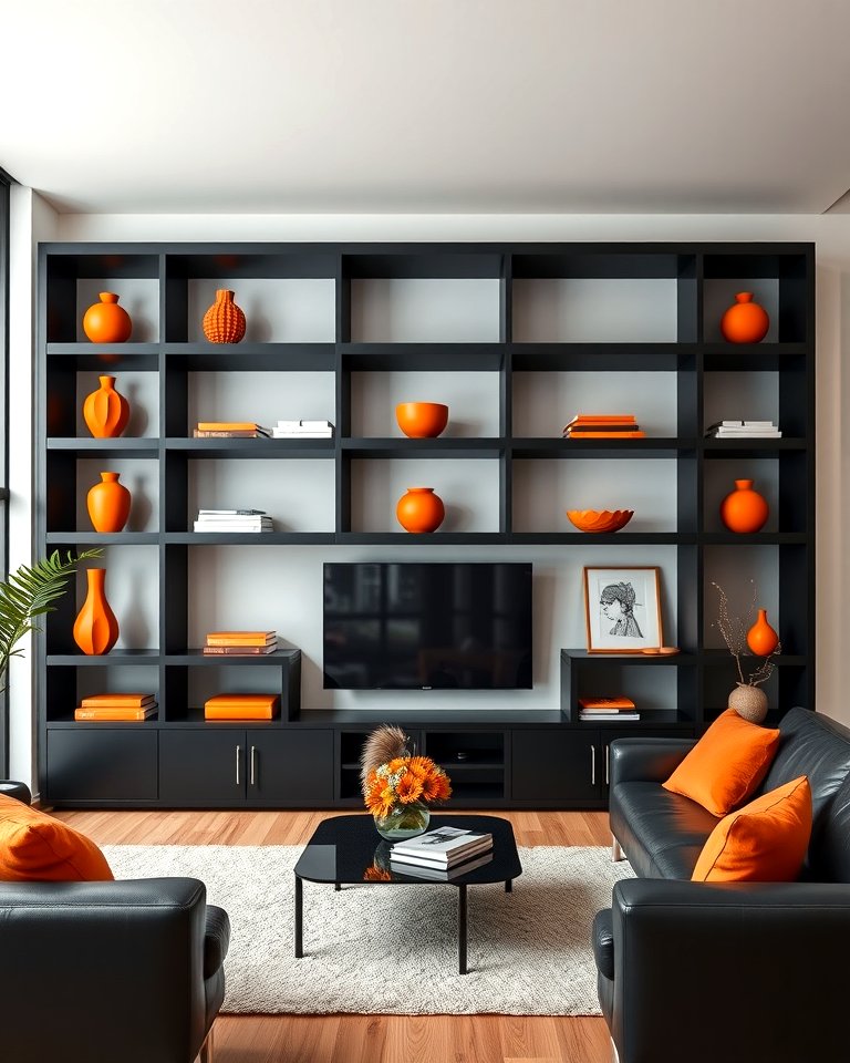 Black and Orange Living Room Ideas: Bold Style Meets Cozy Comfort