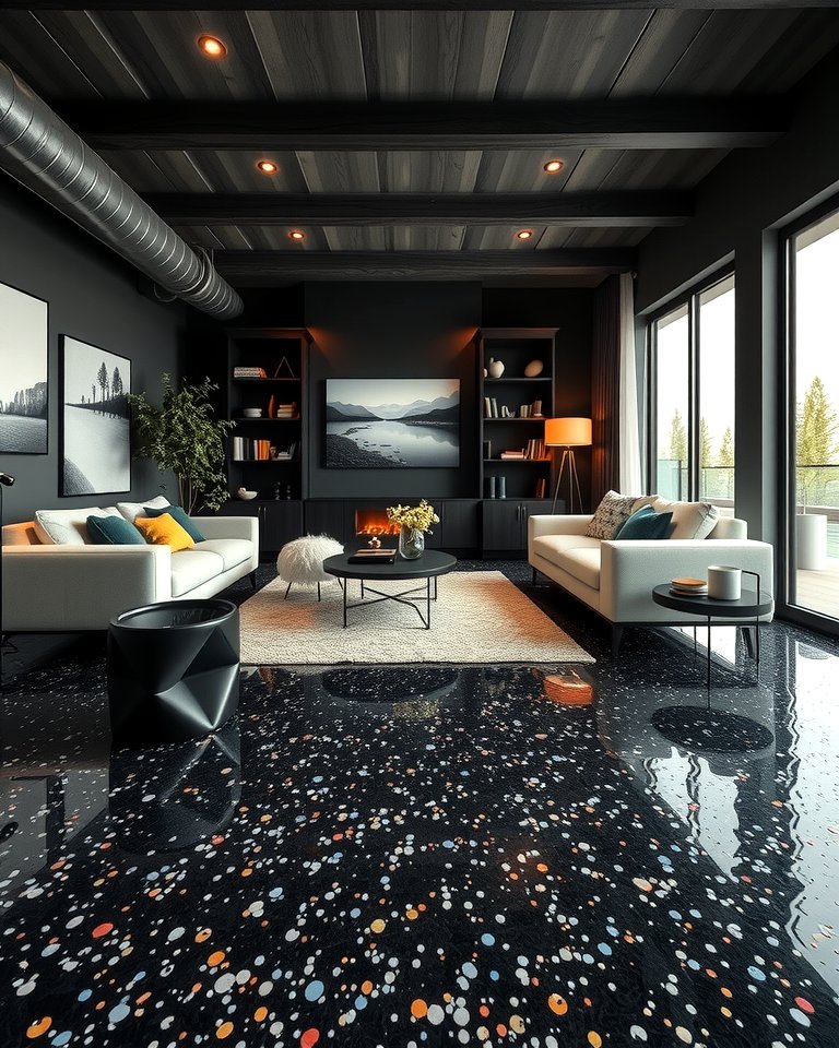 25 Black Floor Living Room Ideas for a Modern Aesthetic