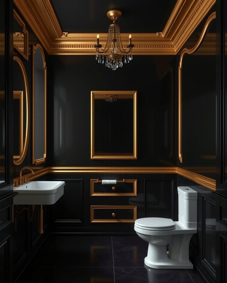 25 Black and Gold Bathroom Ideas for a Glamorous Space
