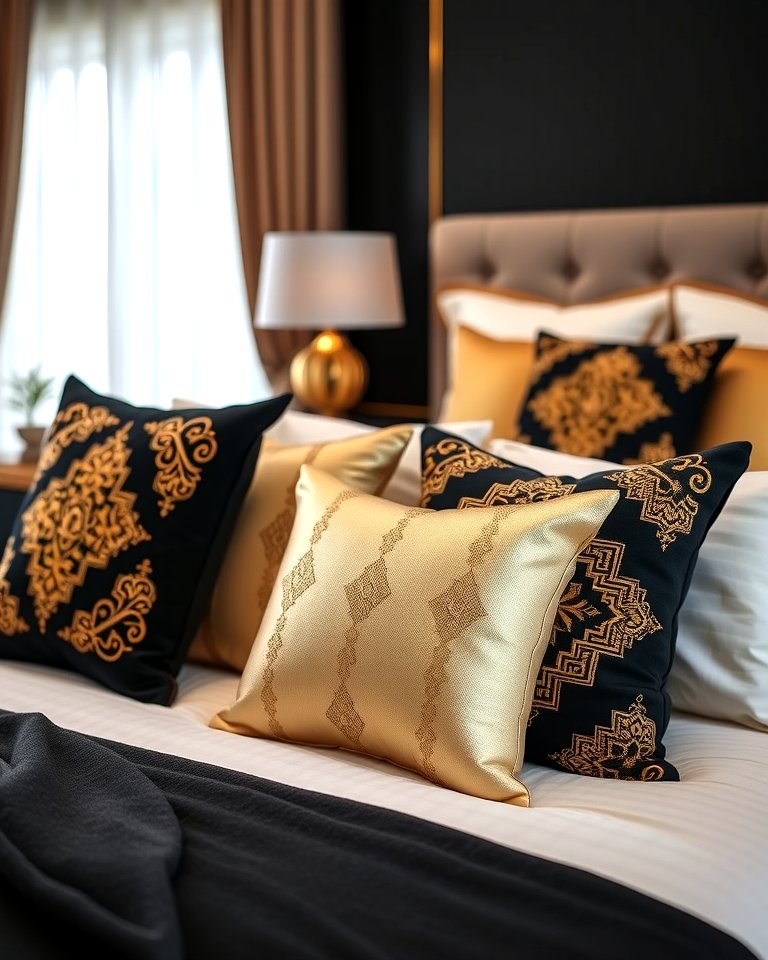 25 Stunning Black and Gold Bedroom Design Ideas