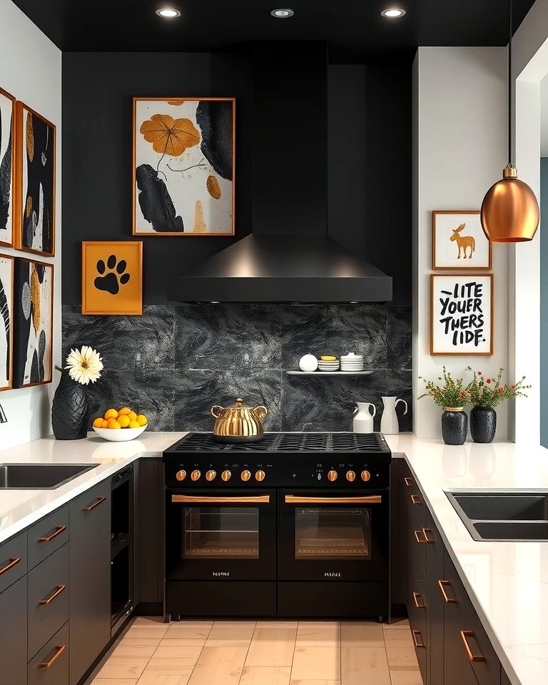 25 Black and Gold Kitchen Ideas for a Luxurious Look
