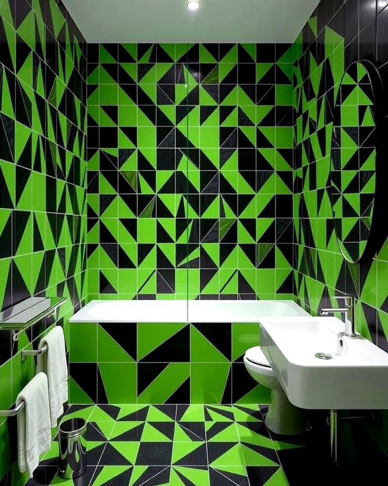 25 Black and Green Bathroom Ideas for Bold Style