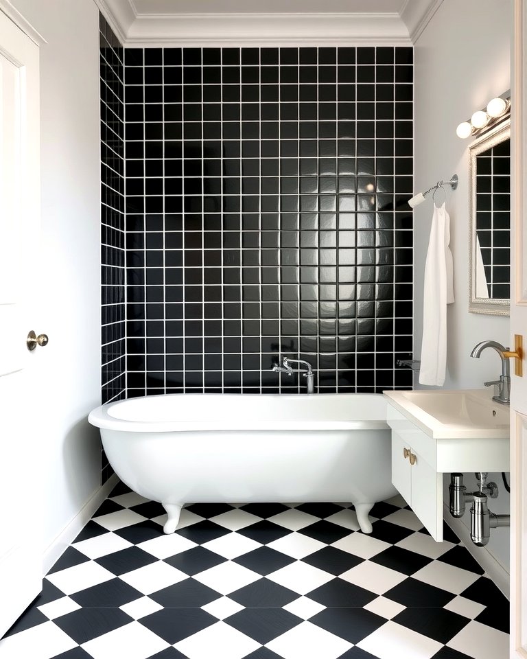 25 Stylish Black Tile Bathroom Ideas