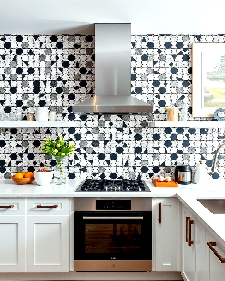 25 Black and White Kitchen Backsplash Ideas