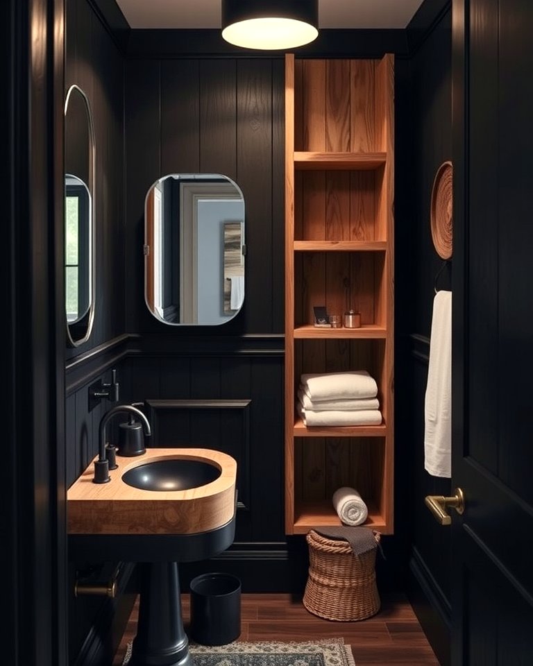 25 Elegant Black Powder Room Ideas for a Bold Look