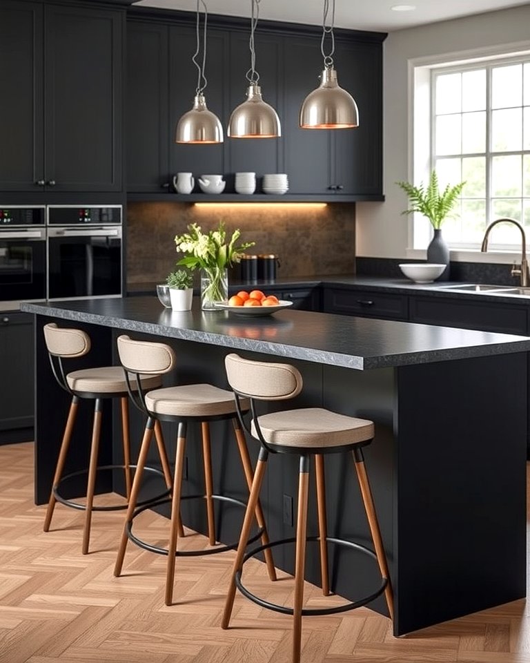 25 Sleek Black Kitchen Island Ideas for a Modern Kitchen
