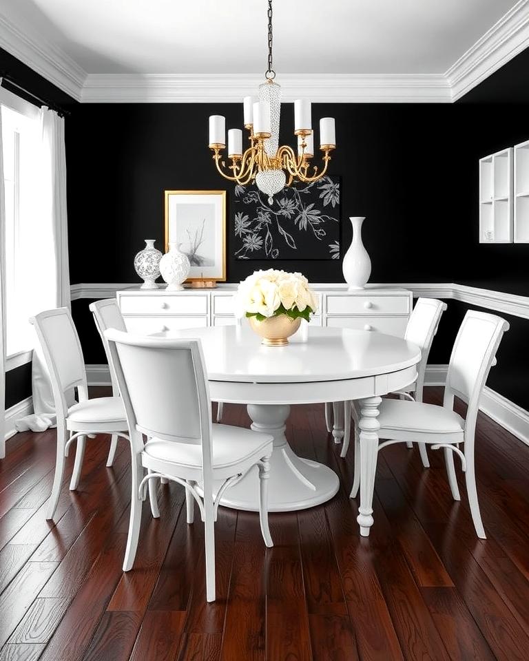 20 Black Accent Wall Dining Room Ideas for a Bold Look