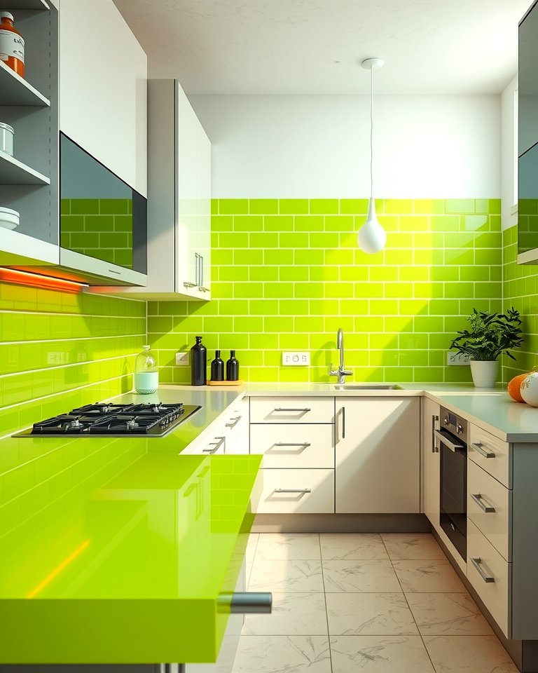25 Chic Kitchen With Green Backsplash Ideas
