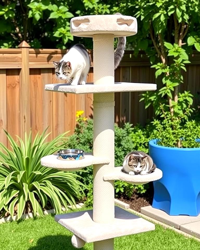 Cat Tree With Food Station