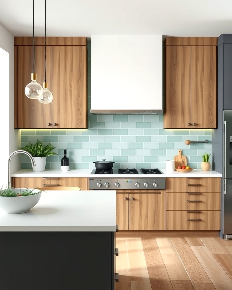 25 Chic Kitchen With Green Backsplash Ideas