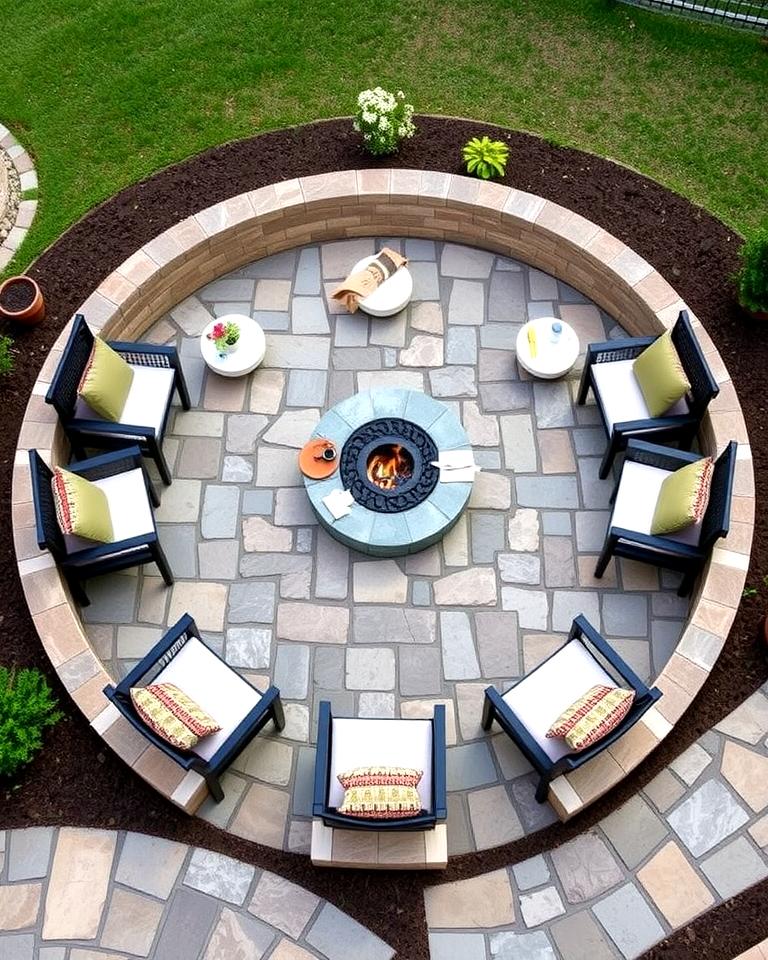 20 Stone Patio With a Fire Pit Ideas for Cozy Nights