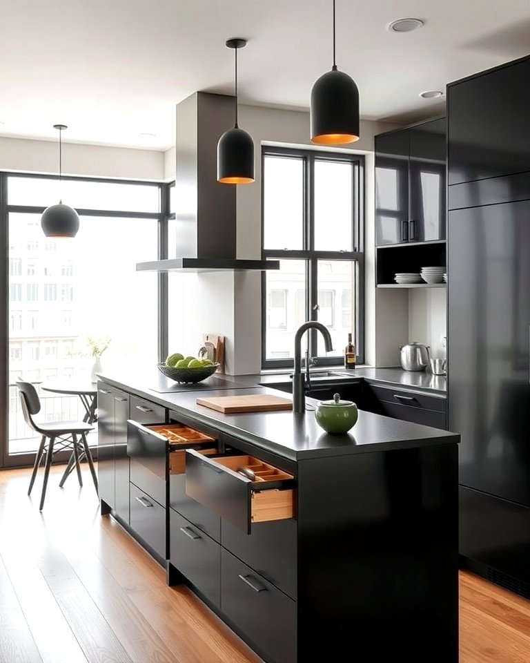 25 Sleek Black Kitchen Island Ideas for a Modern Kitchen