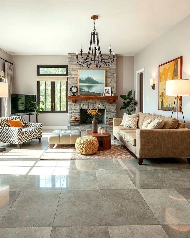 25 Concrete Floor Living Room Ideas for a Modern and Chic Look