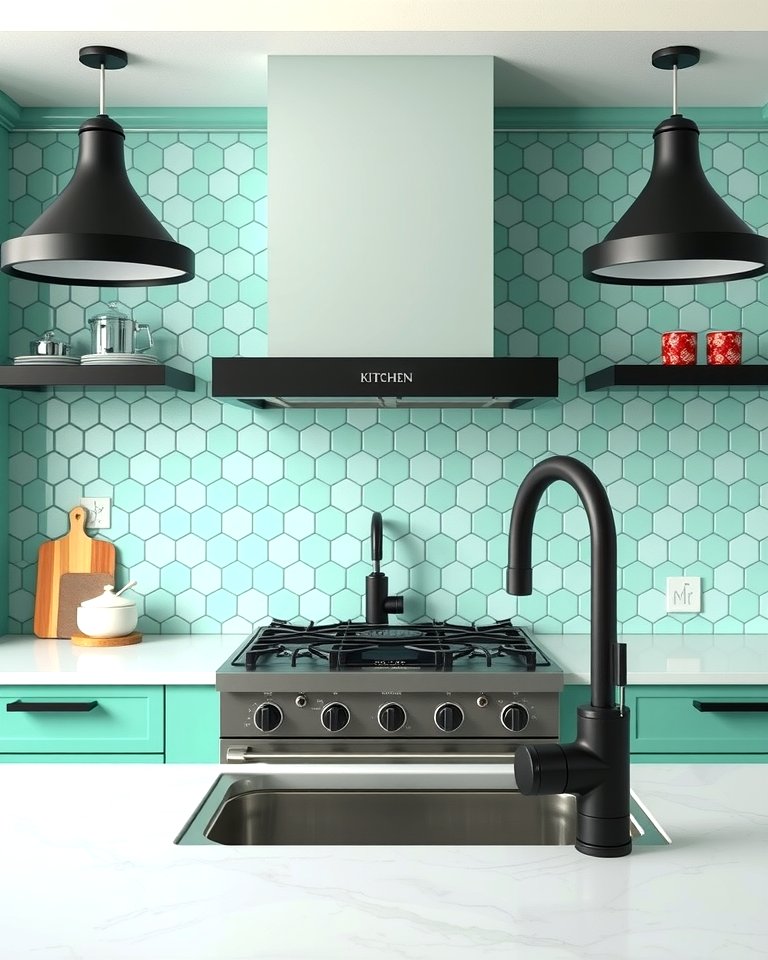 25 Chic Kitchen With Green Backsplash Ideas