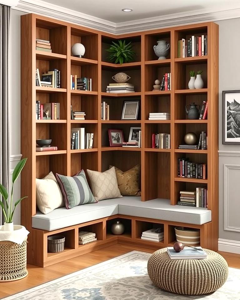 20 Space-Saving Corner Bookshelf Ideas for Your Home