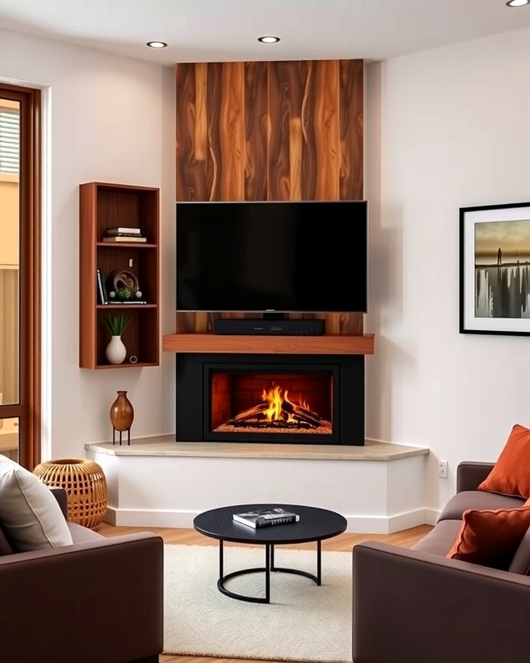 25 Cozy Corner Fireplace Ideas for Your Home