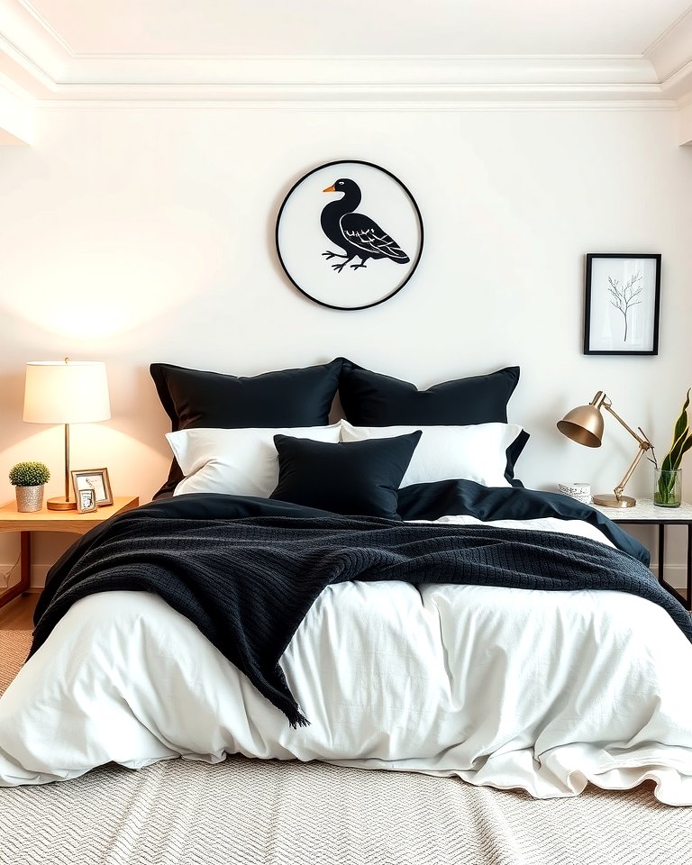 25 Black and White Bedroom Ideas for a Timeless Design