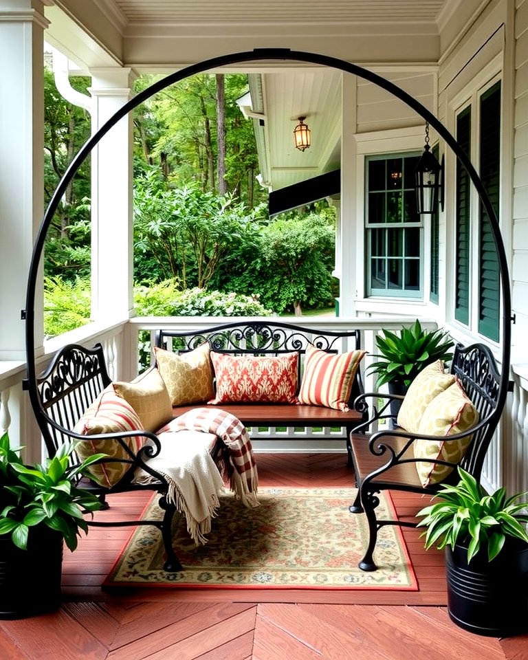 25 Front Porch Bench Ideas for a Welcoming Entrance