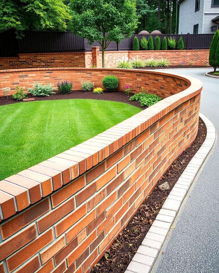 20 Front Yard Brick Fence Ideas for a Classic Look