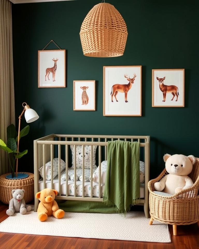 20 Dark Green Nursery Ideas for a Calming Space