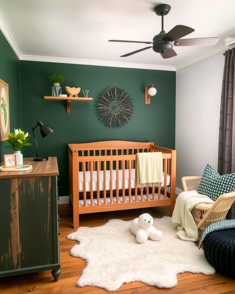 20 Dark Green Nursery Ideas for a Calming Space