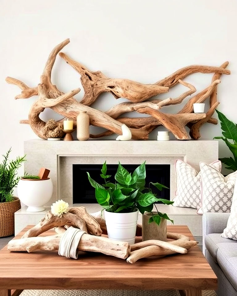 Driftwood Living Room Furniture Reference: 25 Earthy Living Room Decor Ideas For A Cozy Ambiance
