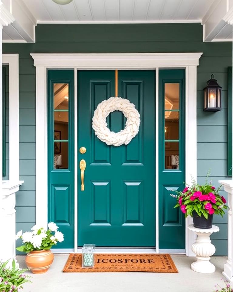 20 Stunning Dark Green Front Door Ideas for Curb Appeal