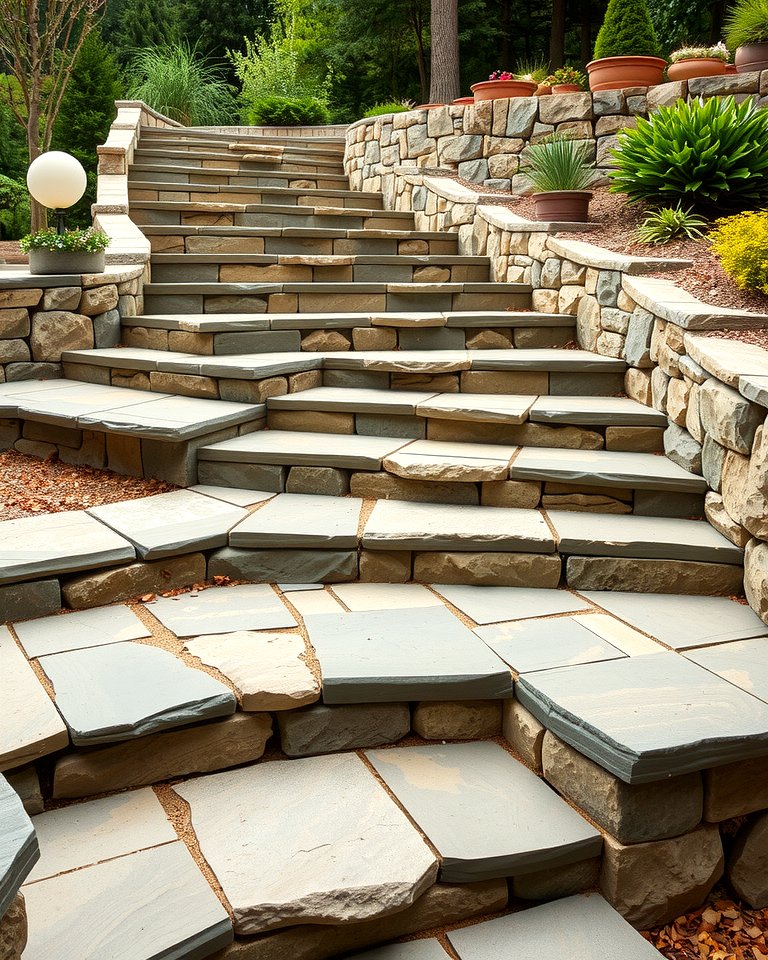 25 Flagstone Steps Ideas for Your Outdoor Pathway