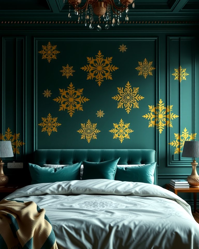 Emerald Green And Gold Bedroom Decor