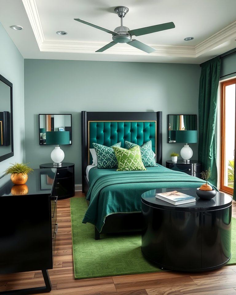 25 Emerald Green Bedroom Ideas for a Luxurious Feel