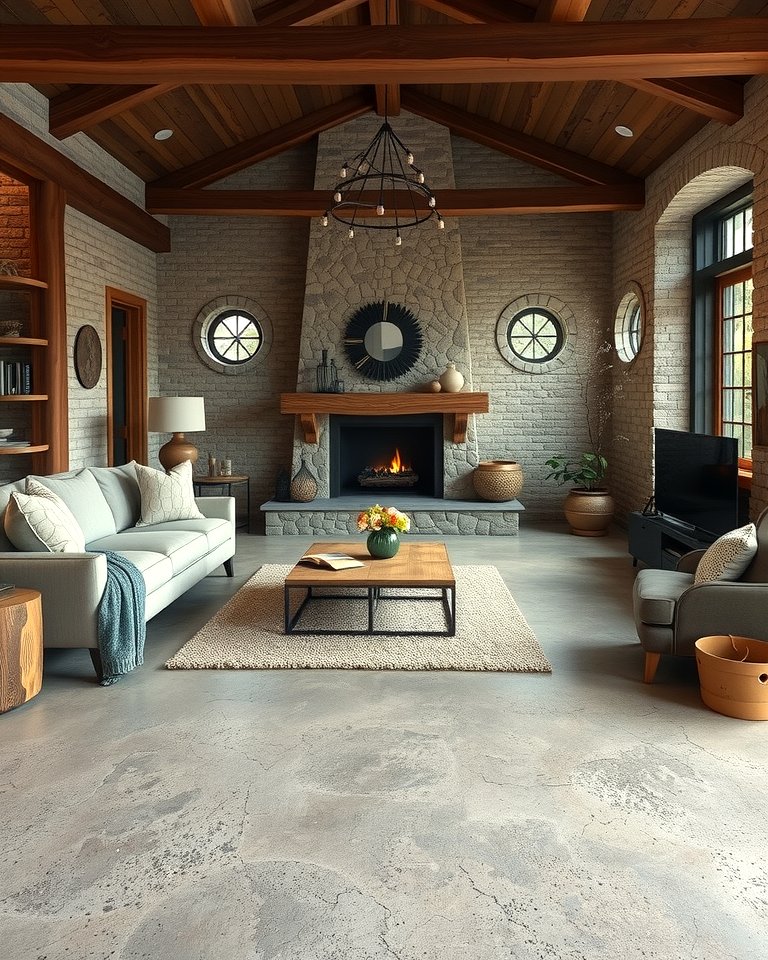 Visual Reference: 25 Concrete Floor Living Room Ideas For A Modern And