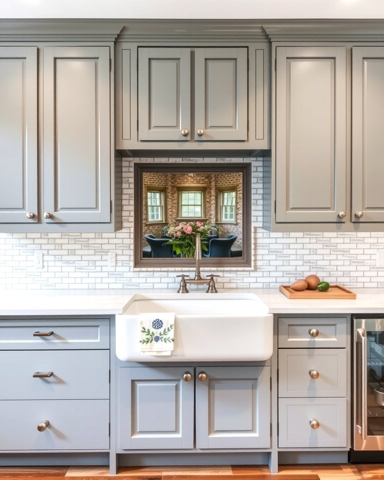 25 Farmhouse Kitchen with Gray Cabinets Ideas