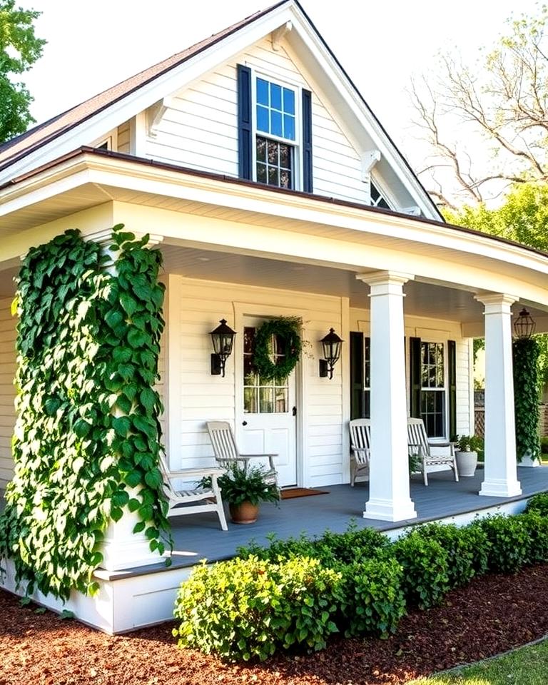 20 White Farmhouse With Wrap-around Porch Ideas