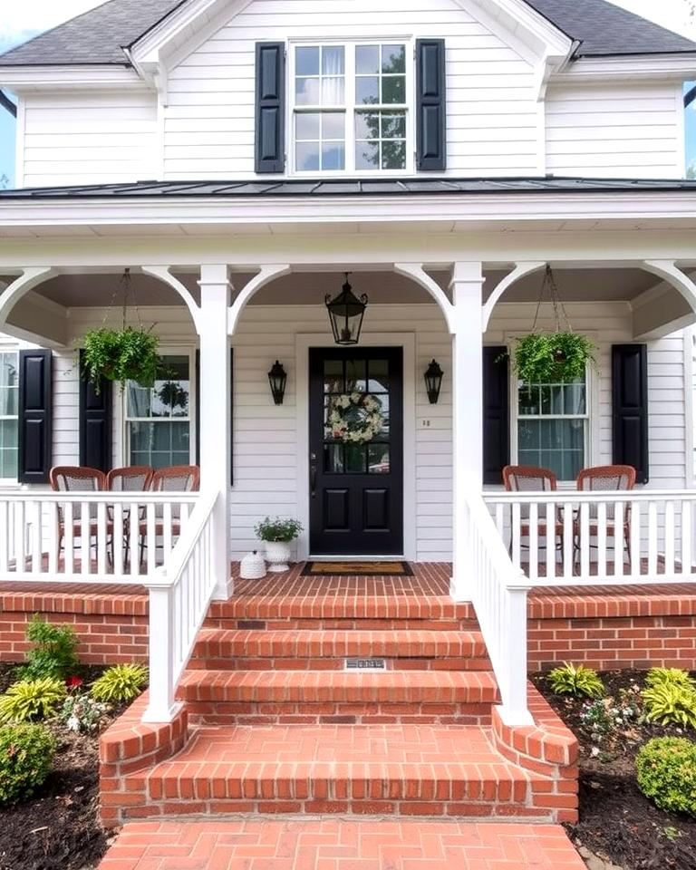 20 White Farmhouse With Wrap-around Porch Ideas
