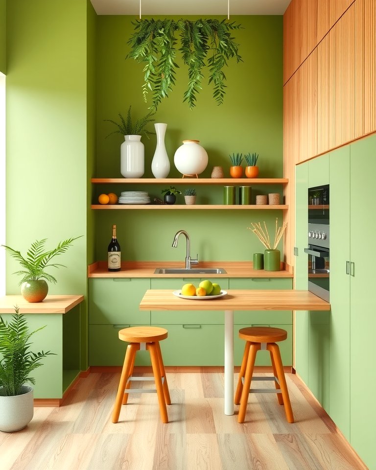 25 Warm Green and Brown Kitchen Design Ideas