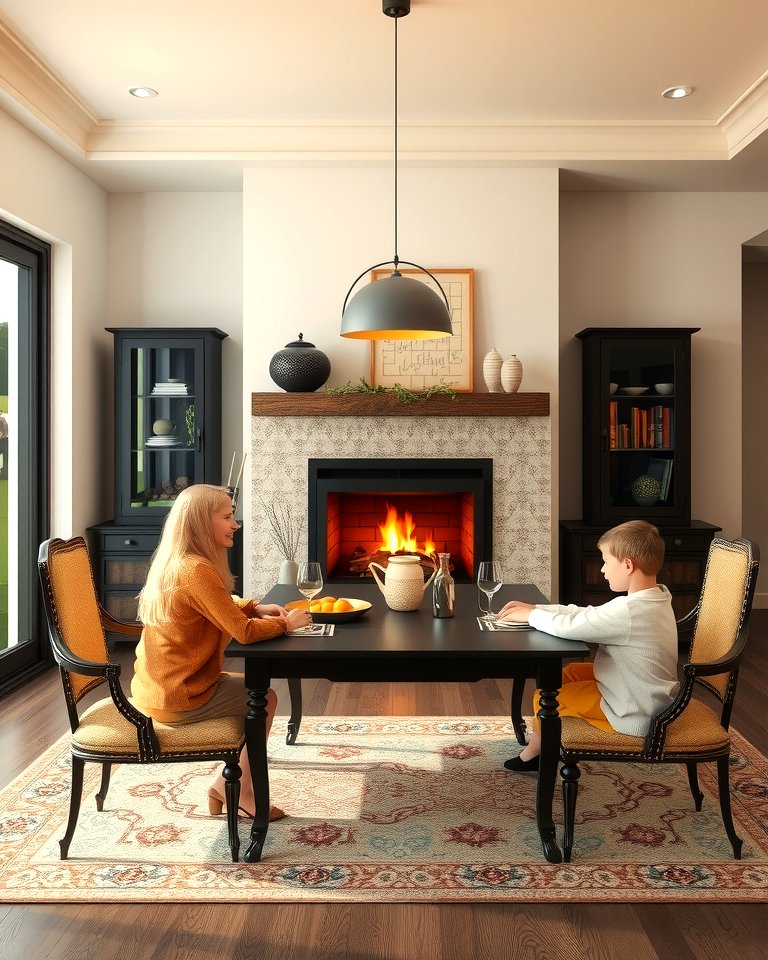 25 Dining Room With Fireplace Ideas for Cozy Gatherings