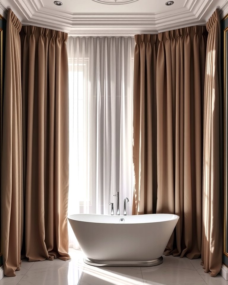 25 Bathroom Curtain Ideas for Privacy and Style