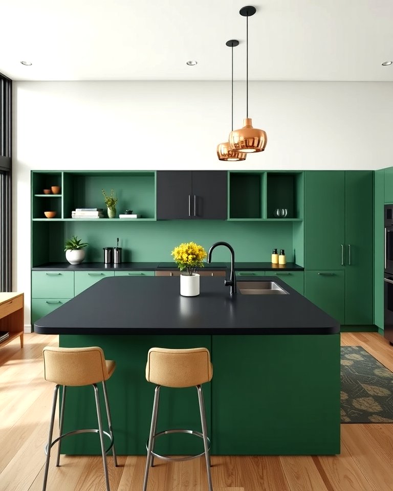 25 Black and Green Kitchen Ideas for Bold Design