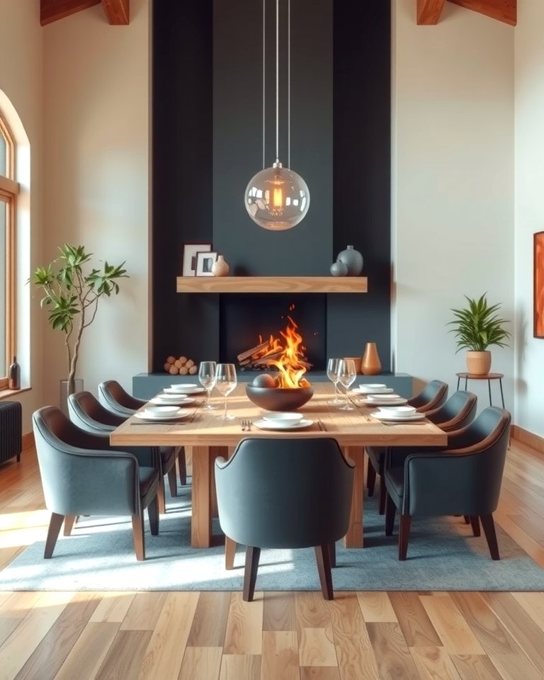 25 Dining Room With Fireplace Ideas for Cozy Gatherings