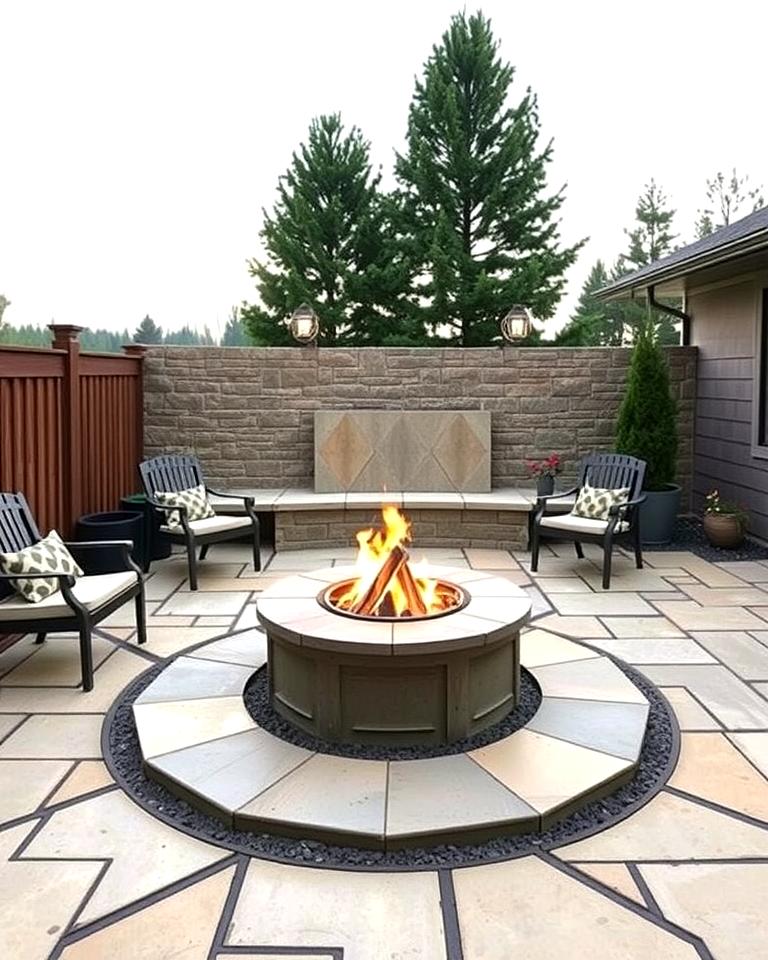 20 Stone Patio With a Fire Pit Ideas for Cozy Nights